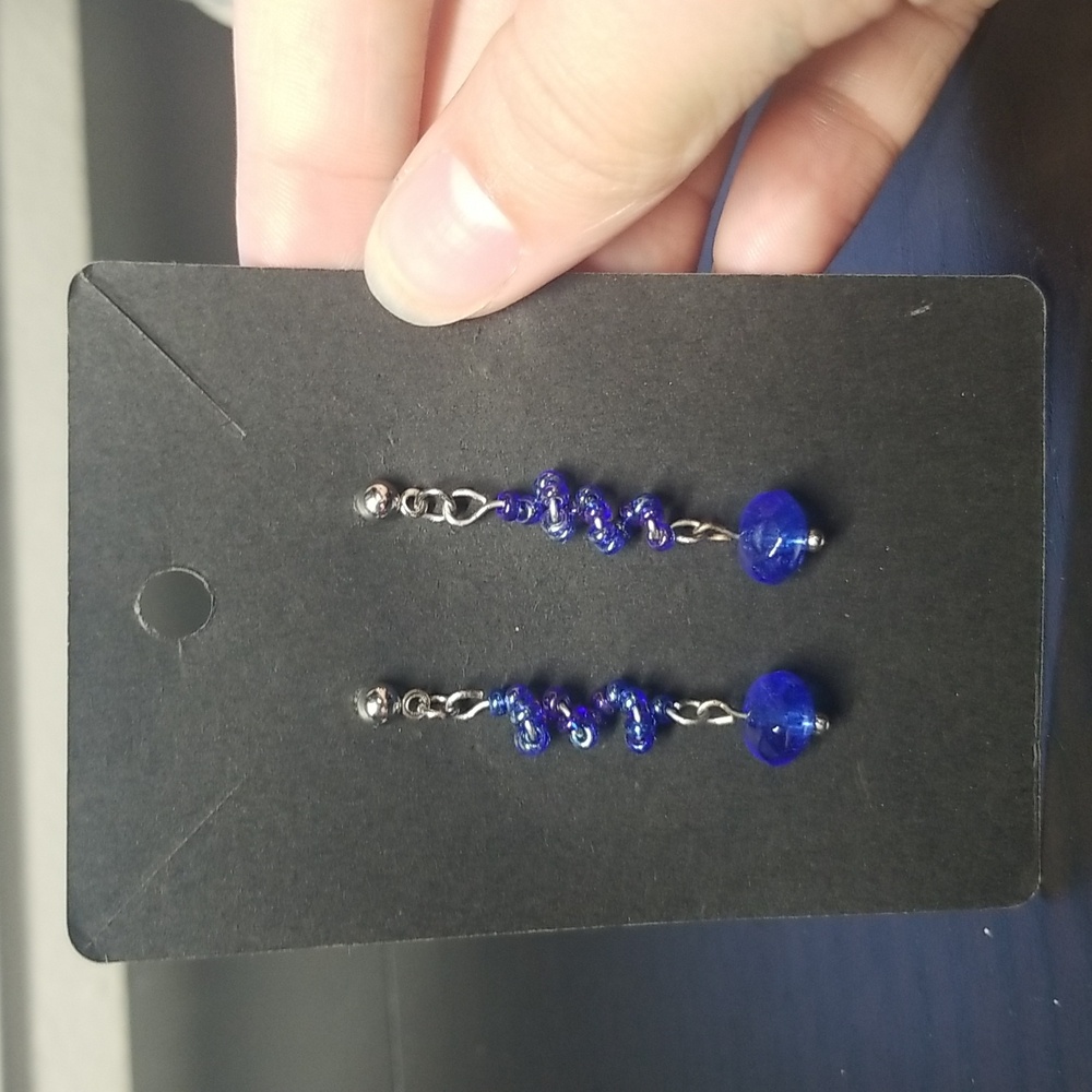 Twisted Blue Stud Earrings.
